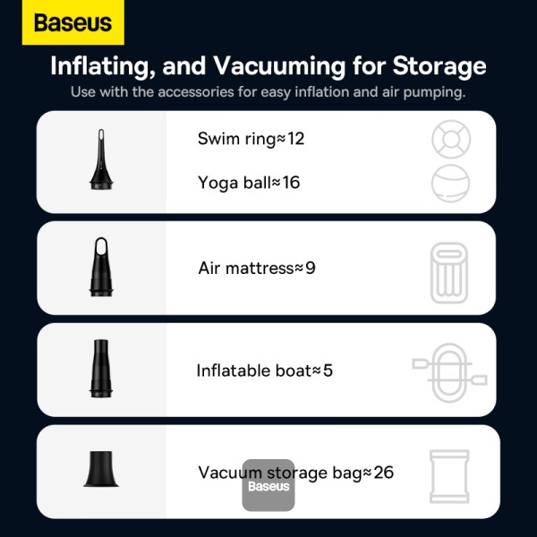 Baseus A3lite Car Vacuum Cleaner Black