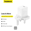 Baseus GaN5 1-Port USB-C 30W Fast Mini Wall Charger - Moon White