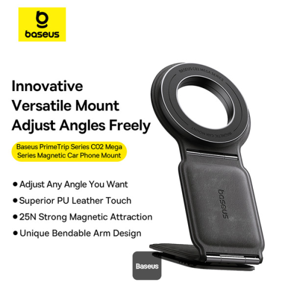 Baseus Prime Tip Series C02 Mega Magnetic Phone Mount Stick-on Version - Cluster Black