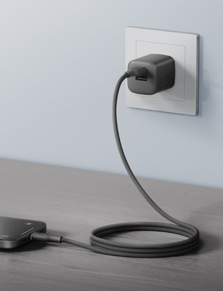 Bazic GoCharge Weave USB-C to USB-C 480Mbps 60W Cable 1.5M - Green