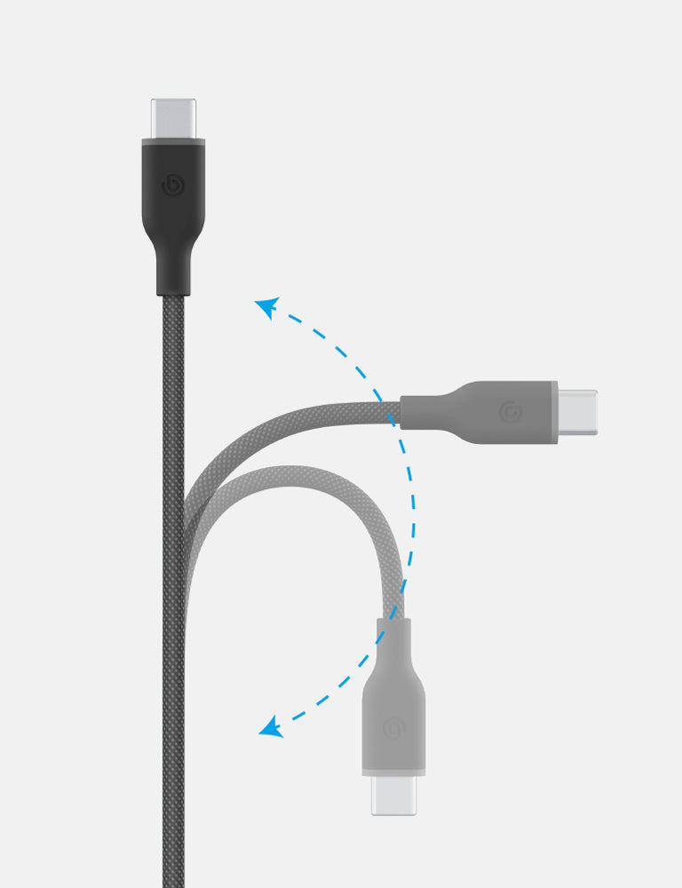 Bazic GoCharge Weave USB-C to USB-C 480Mbps 60W Cable 1.5M - White