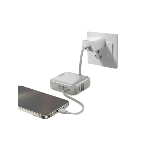 Bazic GoPower Fusion Mini 10K 3 in 1 Power Bank 10000mAh USB-C & Lightning Cable