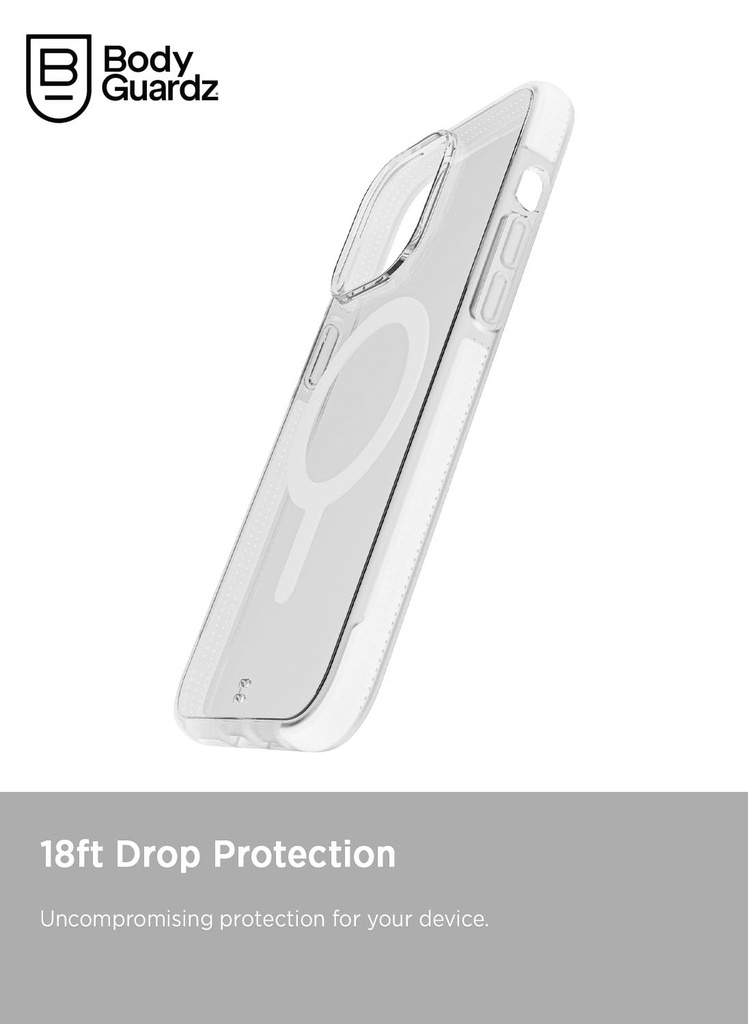 BodyGuardz Ace Pro MagSafe Case for iPhone 15 Pro Max - Clear