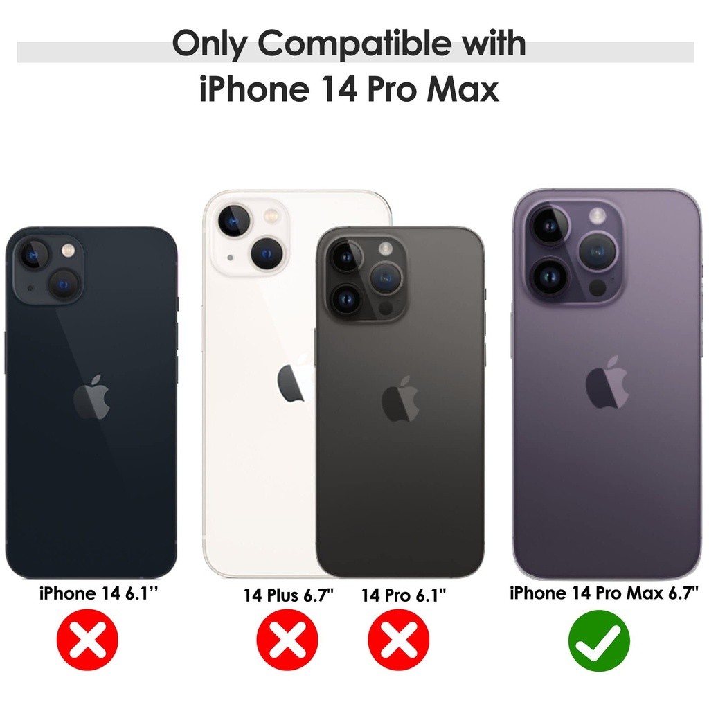 BodyGuardz Carve Case for iPhone 14 Pro Max, Premium Shockproof Clear Cover with 3.5m Drop Protection