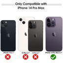 BodyGuardz Carve Case for iPhone 14 Pro Max, Premium Shockproof Clear Cover with 3.5m Drop Protection