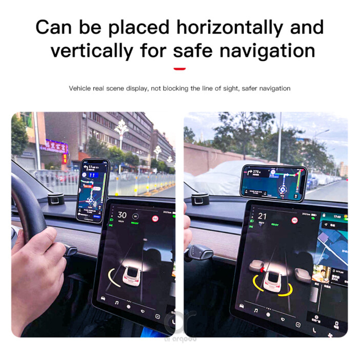 Brave BHL-48 Magnetic Car Phone Holder - Foldable, 360 Degree Rotatable, Universal for All Phones - Black