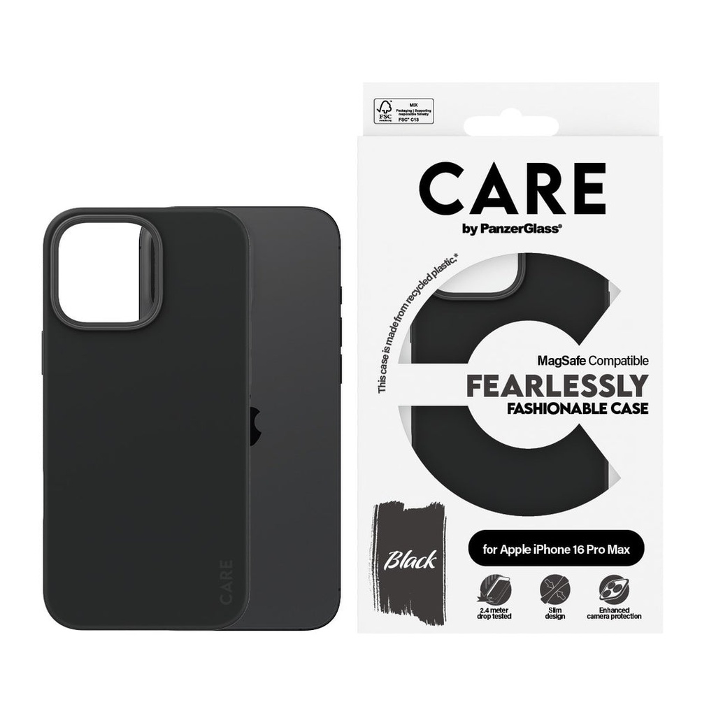 CARE by PanzerGlass® Case Fashion Black MagSafe iPhone '24 6.9" Pro