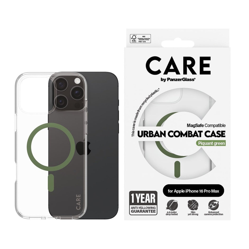 CARE by PanzerGlass® Case Flagship Green MagSafe iPhone '24 6.9" Pro