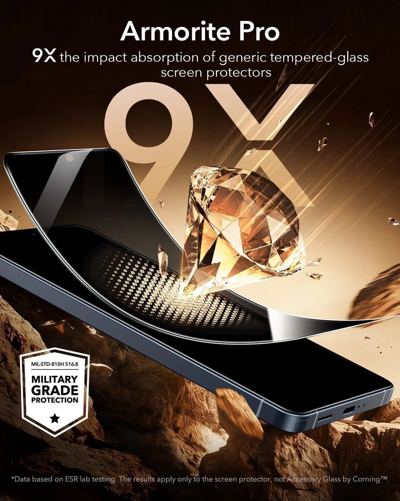 ESR Galaxy S26 Ultra Armorite (UltraFit Tray) Privacy Screen Protector - Privacy