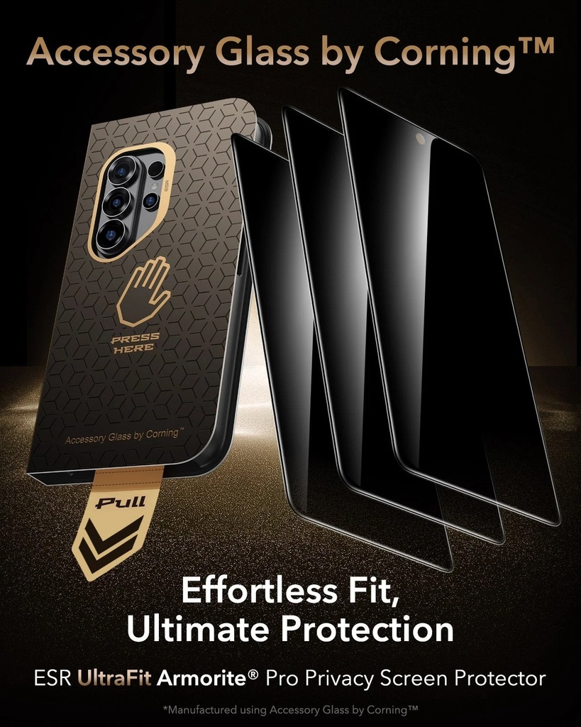ESR Galaxy S26 Ultra Armorite (UltraFit Tray) Privacy Screen Protector - Privacy