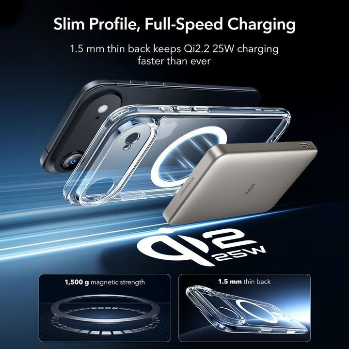 ESR iPhone 17 Air Halolock Classic Hybrid (Camera Control Button)+ Screen Protector Set (Clear)