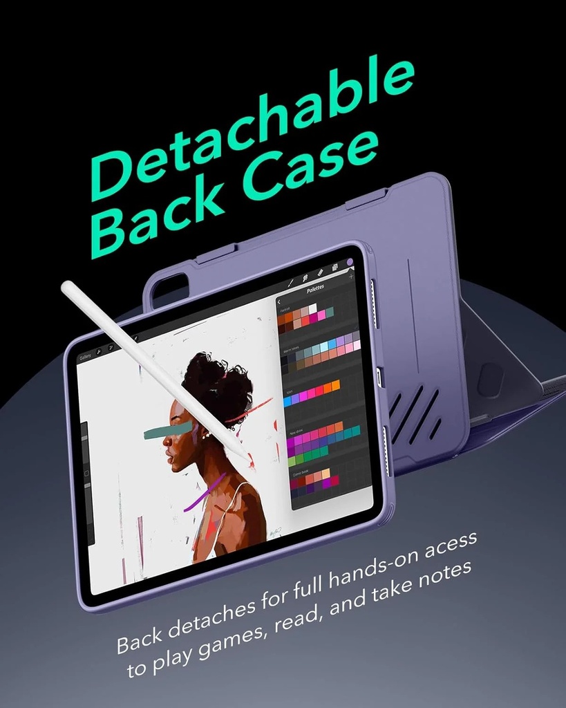 ESR ipad Air 11"/10.9" (2020-2025) Gen 7/6/5/4 Shift Magnetic Case purple