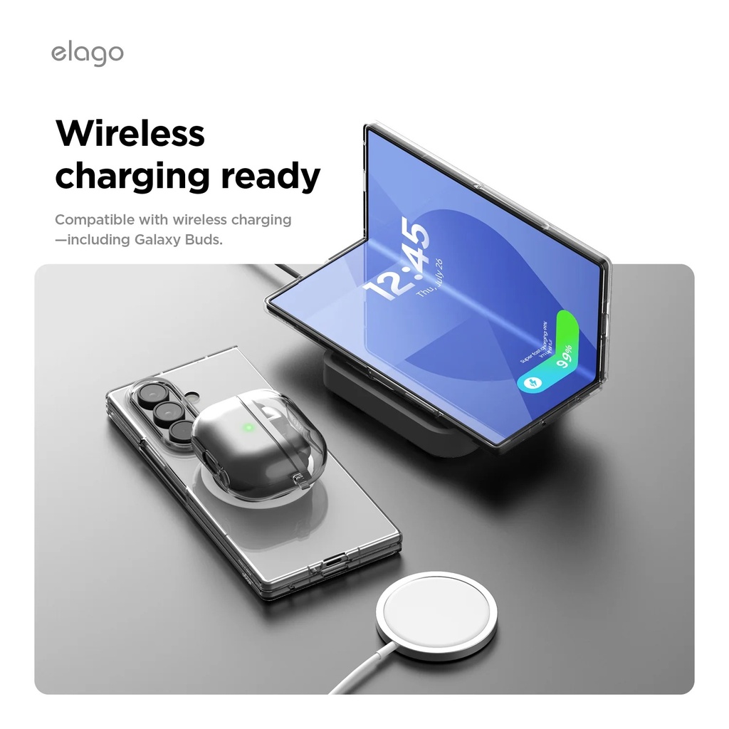 Elago Samsung Galaxy Z Fold 7 Magnetic Clear Case