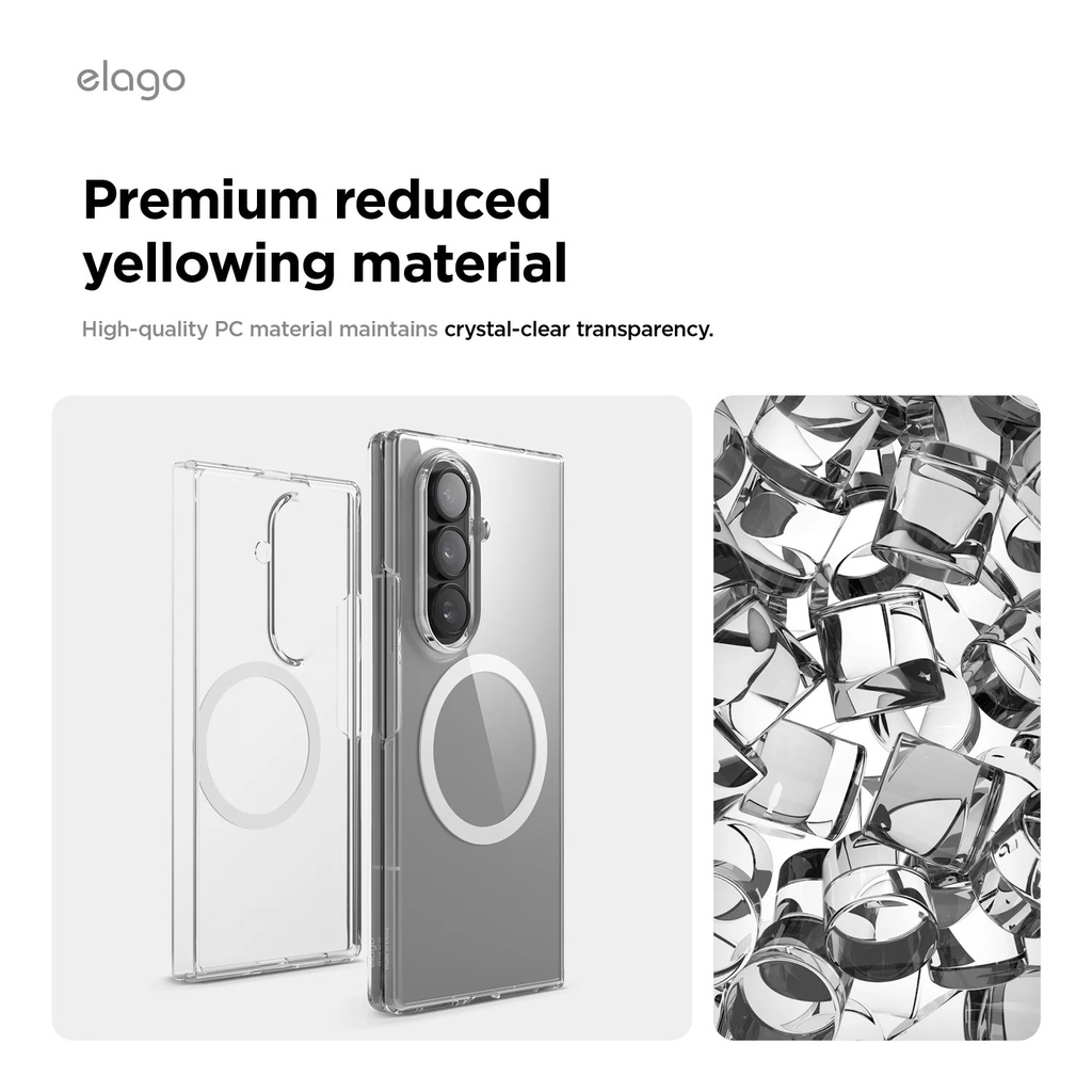 Elago Samsung Galaxy Z Fold 7 Magnetic Clear Case