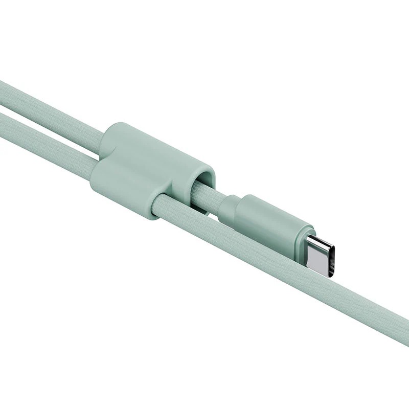 Energea Lasso 2-In-1 USB-C to USB-C 240W 480Mbps Lanyard With Charging Cable 1.5M - Sage