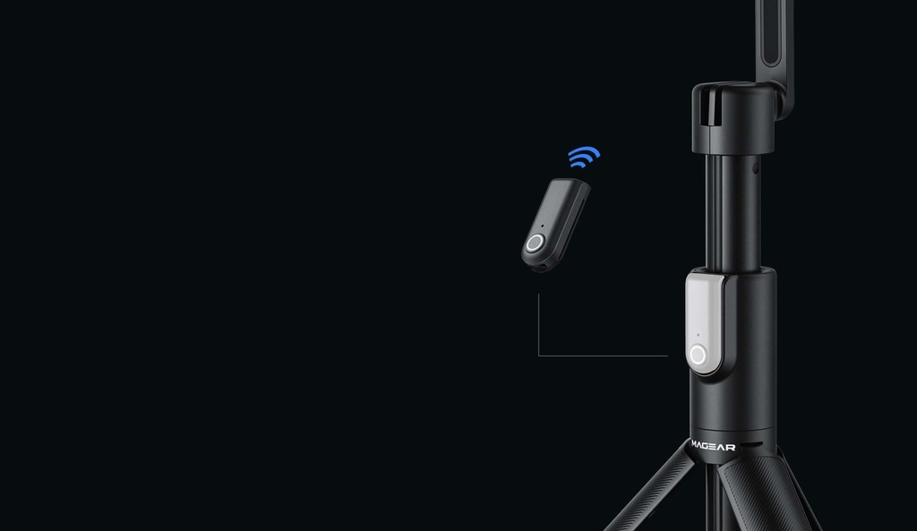 Energea MagPod Bluetooth selfie Stick With Removable Controller - Black