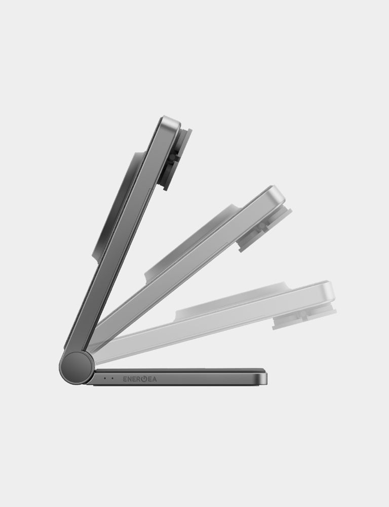 Energea MagTrio 3 IN 1 Foldable Magnetic Fast Wireless Charger - Gunmetal 