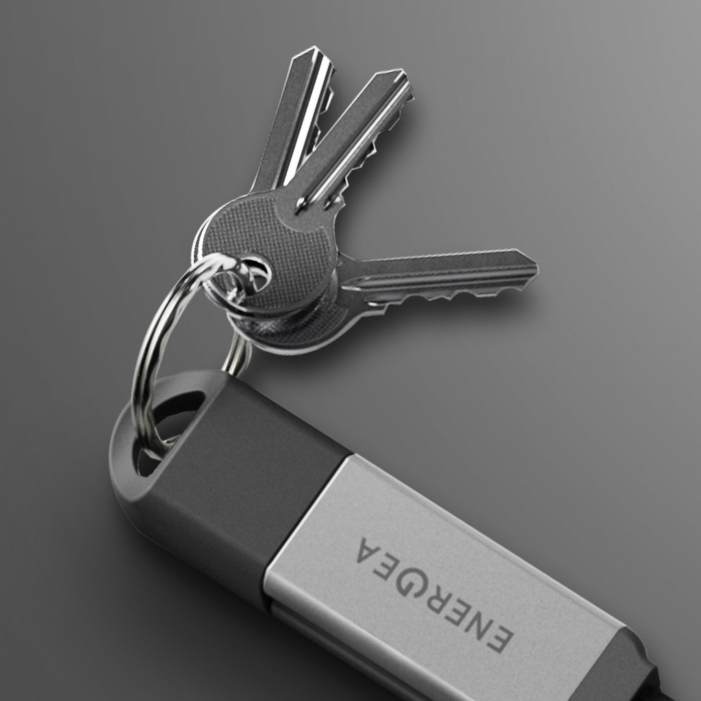 Energea Sheath Key 2-IN-1 USB-C to USB-C+ USB-A 480Mbps with 60W Cable 15CM - Blue