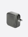 Energea TravelWorld 2-Port USB-C PD and 1-Port USB-A GaN 66W Travel Adapter - Gunmetal