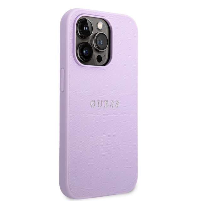 Guess PU Saffiano Hard Case for iPhone 14 Pro Max (6.7") - Purple