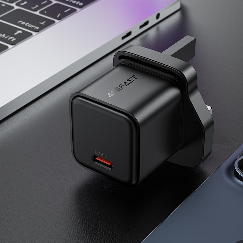 AceFAast A124 PD30W GaN (USB-C) charger,black(UK)