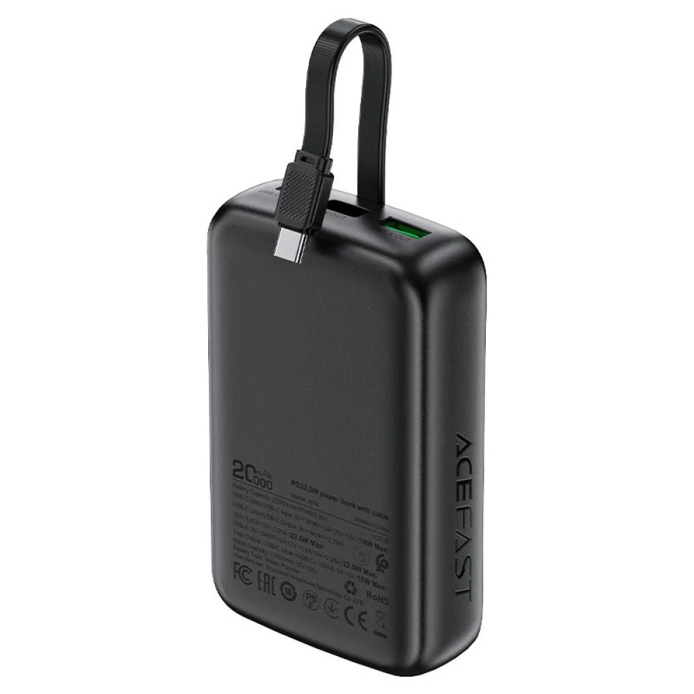 AceFAst M14-20000 PD22.5W power bank with cable