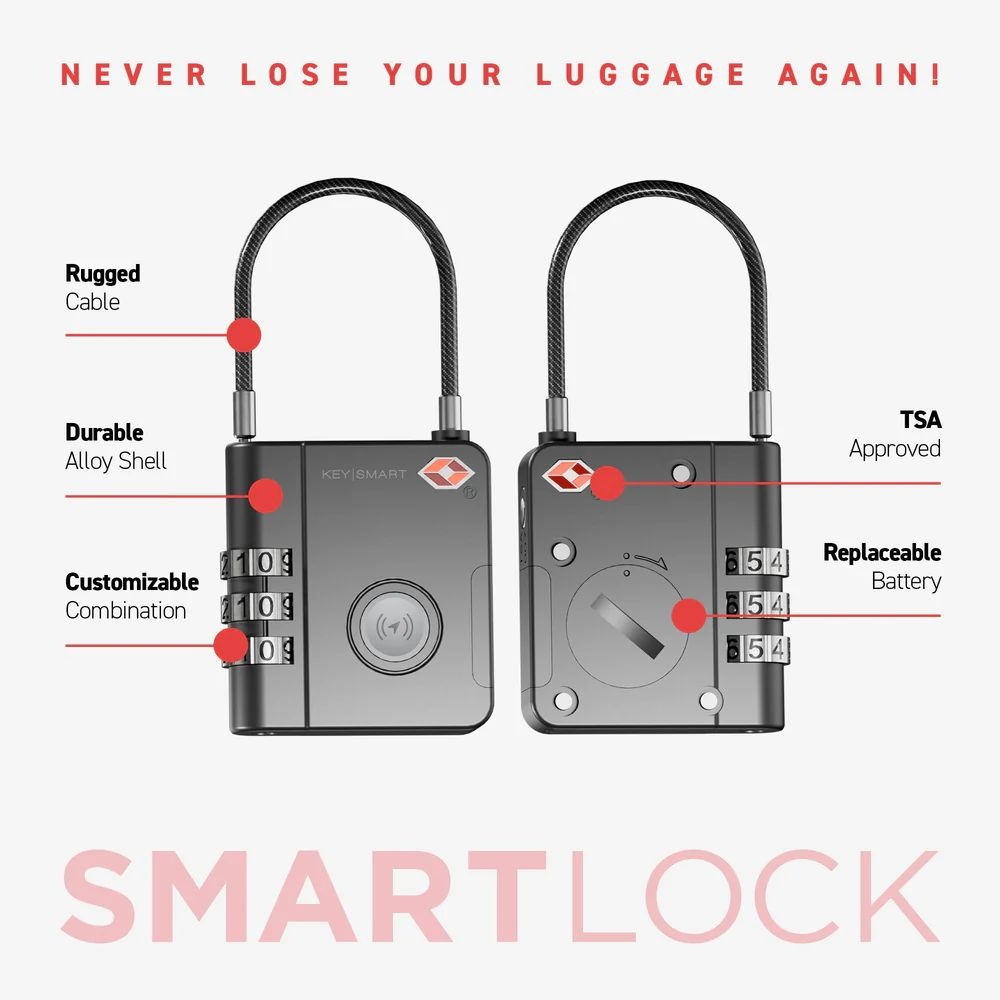 KeySmart SmartLock TSA Approved Find My Lock