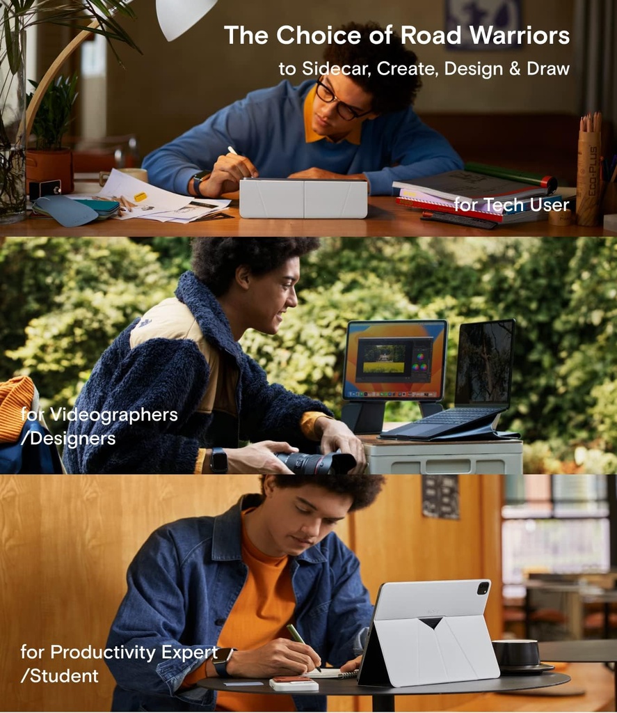 MOFTMS026-1-12.9-WDGY-1 Snap Folio Stand 12’ - Misty Cove