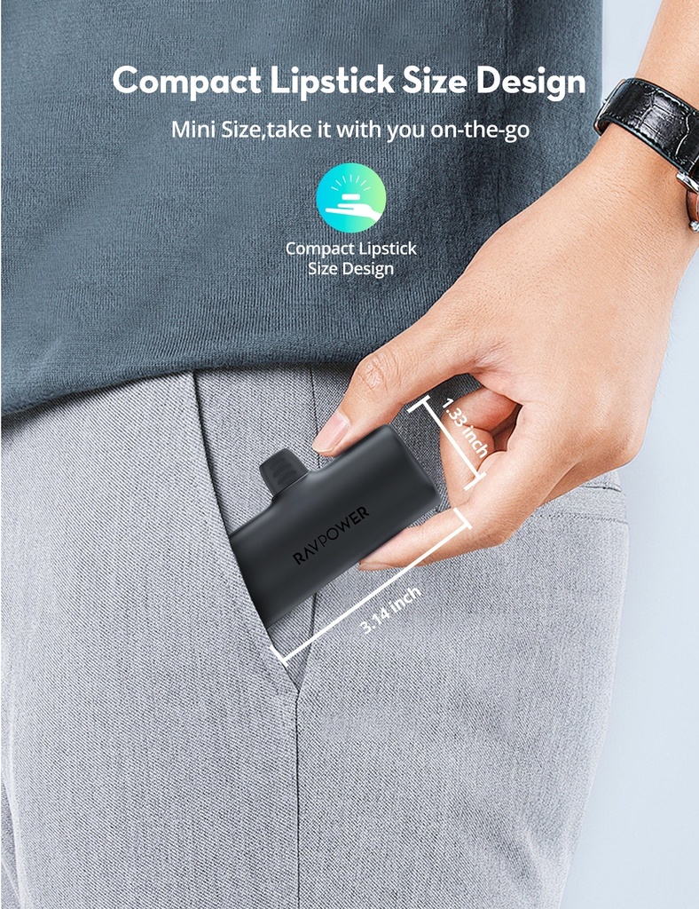 RAVPower PB1221 5000mAh Portable Type-C Powerbank