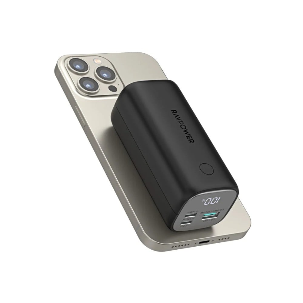 RAVPower RP-PB208 mini 14000mAhPD30W 3-Port Portable Power Bank Black Global Version