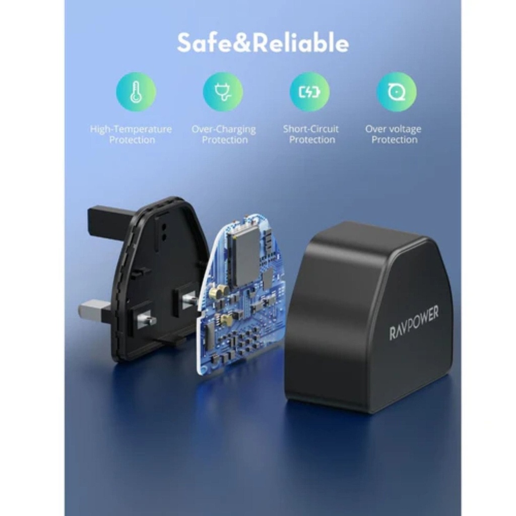 RAVPower RP-PC1032 PD20W Wall Charger + USB C to USB C Cable