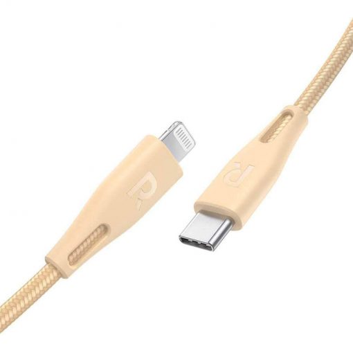 Ravpower Nylon Braided Type-C to Lightning Cable 0.3M - Gold