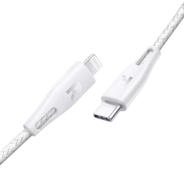 Ravpower Nylon Braided Type-C to Lightning Cable 0.3M - White
