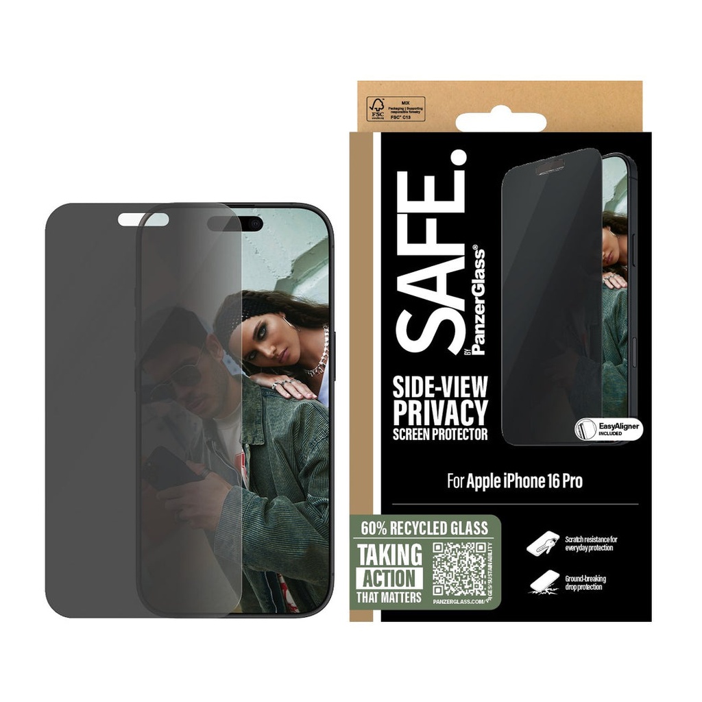 SAFE. by PanzerGlass® Privacy Screen Protector iPhone '24 6.3" Pro | Ultra-Wide Fit