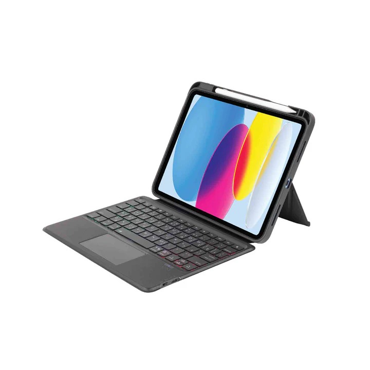 SIA Metal Magnetic Keyboard Pro 6 lines layout for ipad pro 13" 2024 with Pencil holder -black AR/ENG