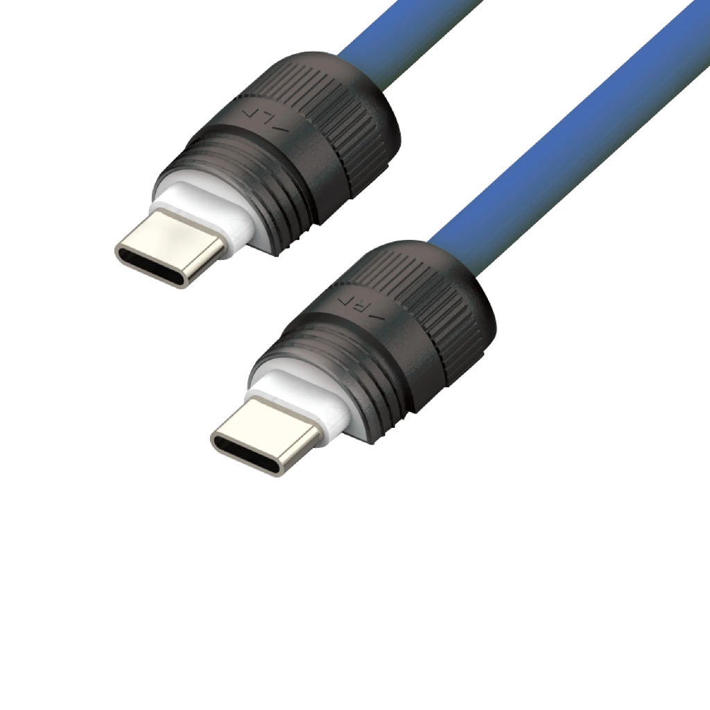 SIA SOFT RUBBER TYPE C - TYPE C LANYARD CABLE 60W 1.2M NAVY BLUE