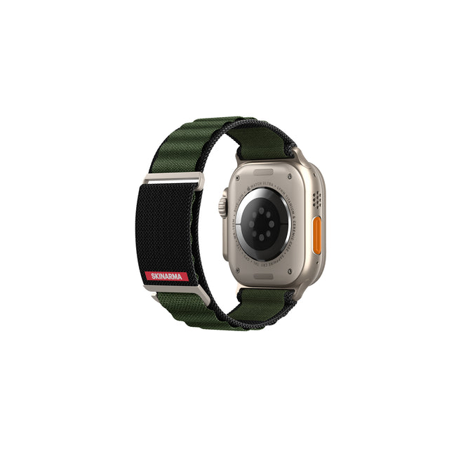 SKINARMA COBU WATCH STRAP FOR APPLE WATCH 42/44/45MM OIVE 