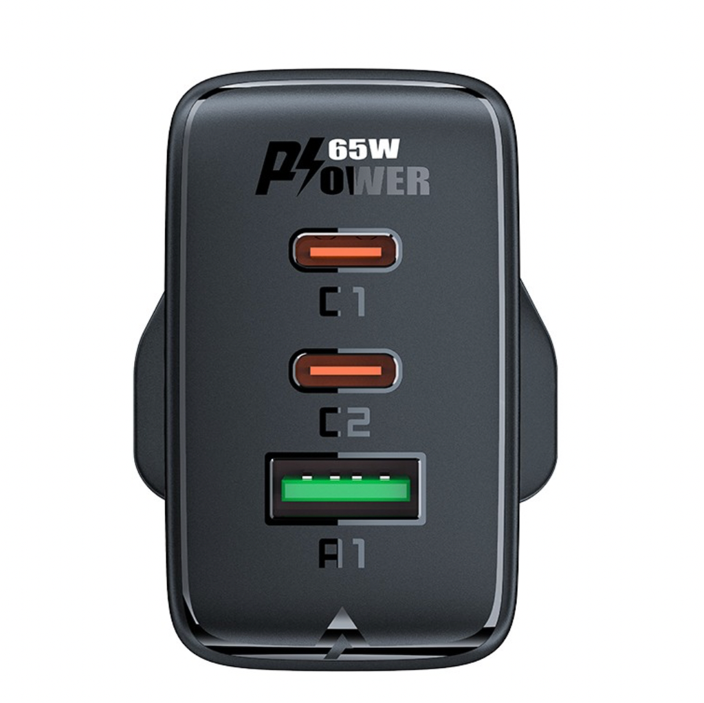 AceFastA44 PD65W GaN (2*USB- C+USB-A) charger (UK)