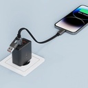 C13-05 USB-A/USB-C to USB-C short zinc alloy connectors charging data cable