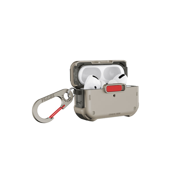 SkinArma Mecha Case for Airpods Pro 2 - Titanium