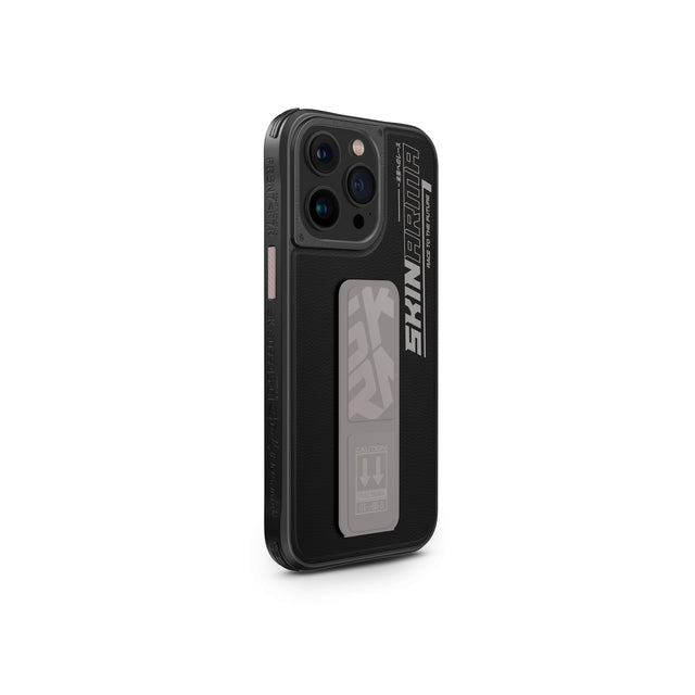 SkinArma Slate Grip-Stand Case for iPhone 15 Pro - Grey 