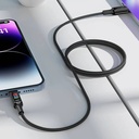 AcwFast C7-03 USB-C to USB-C zinc alloy charging data cable with display,black