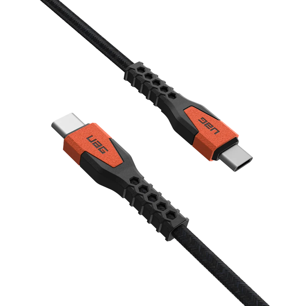 UAG USB-C to USB-C Cable, 1.5M, 60W, 9B4413114097 – Black & Orange