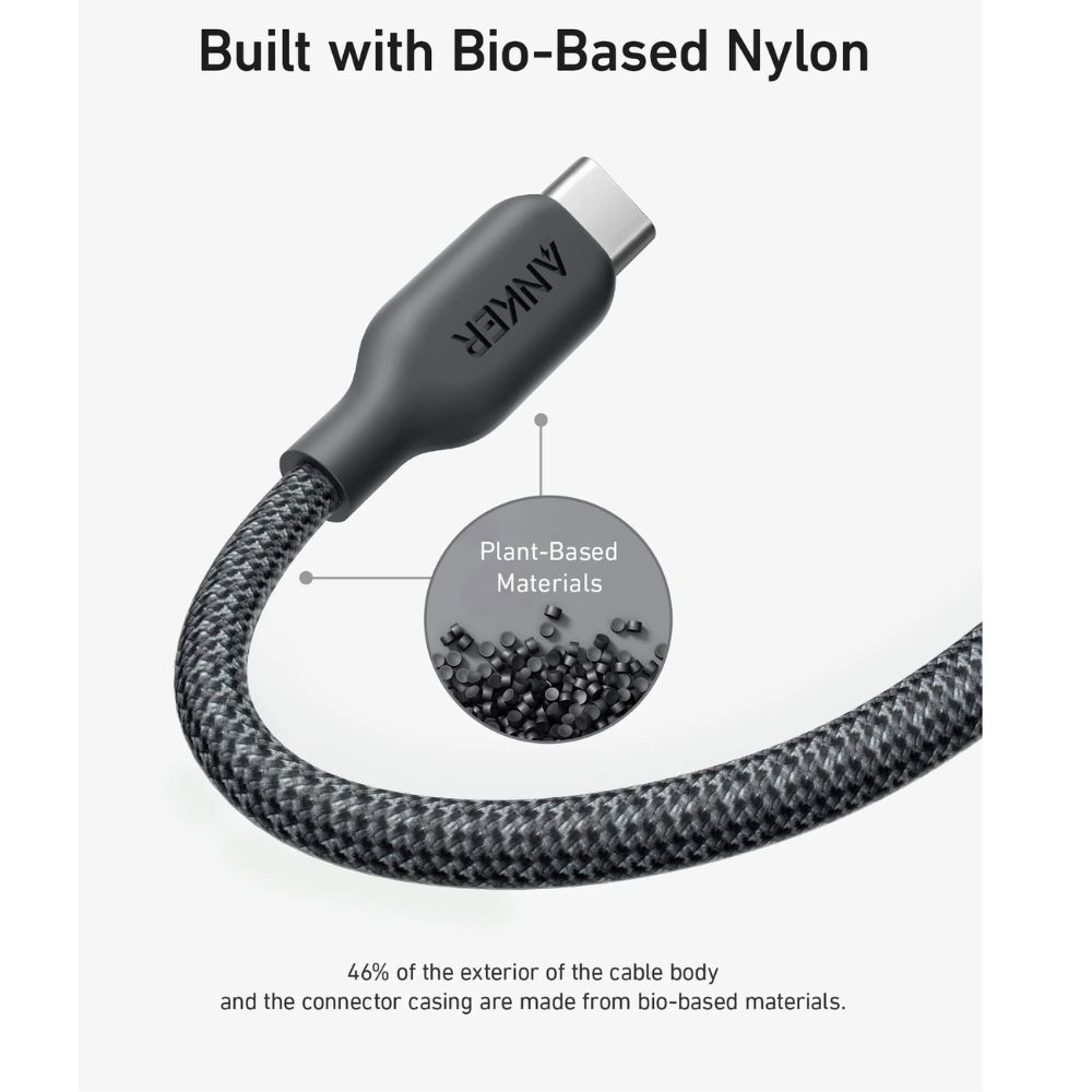Anker 542 USB-C to Lightning Cable (Bio-Nylon) (0.9m/3ft) -Black