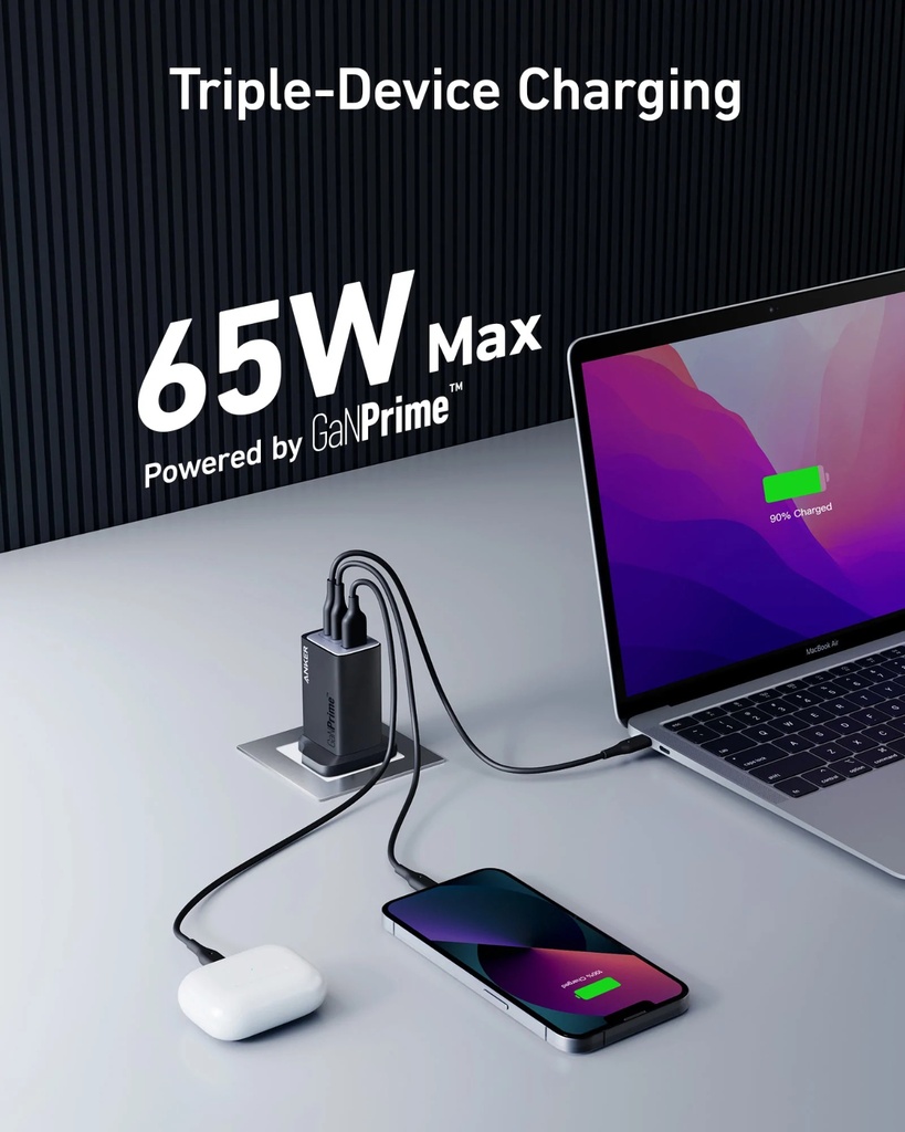 Anker 735 GaNPrime Adapter - 65W / Black