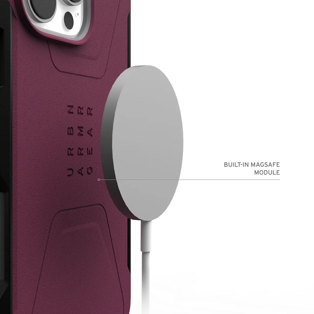 UAG iPhone 16 Pro Magsafe Civilian Case (Bordeaux)