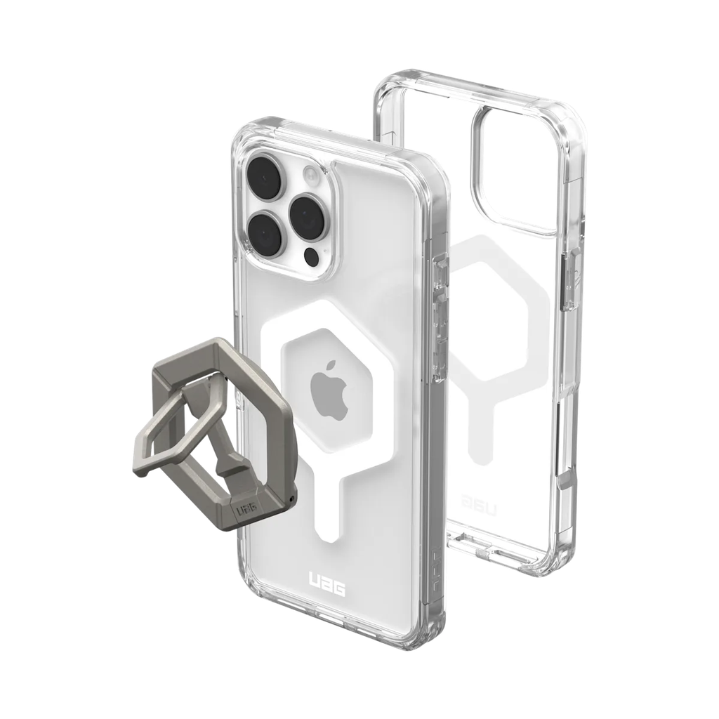 UAG iPhone 16 Pro Max Plyo MagSafe Bundle Ice White/Titanium Stand
