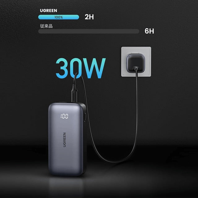 UGREEN 10000mAh PD-30WTwo-way Fast Charging Power Bank PB502