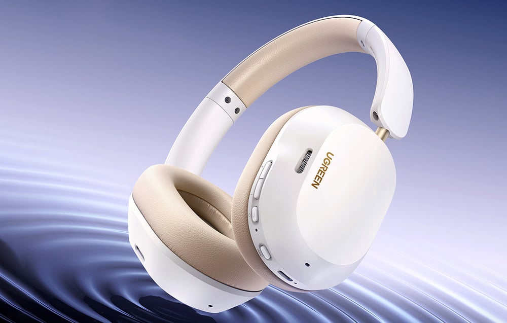 UGREEN HiTune Max5c Hybrid Active Noise-Cancelling Headphones - White