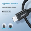 UGREEN USB-C to Lightning Cable M/M Nickel Plating ABS Shell 1m (Black)US171